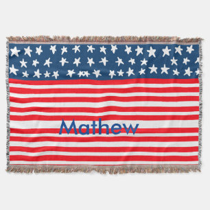 Manta 4 de julio Día de la Independencia añadir el nombr