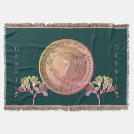 Manta 7.º Boda Aniversario Copper Fresia