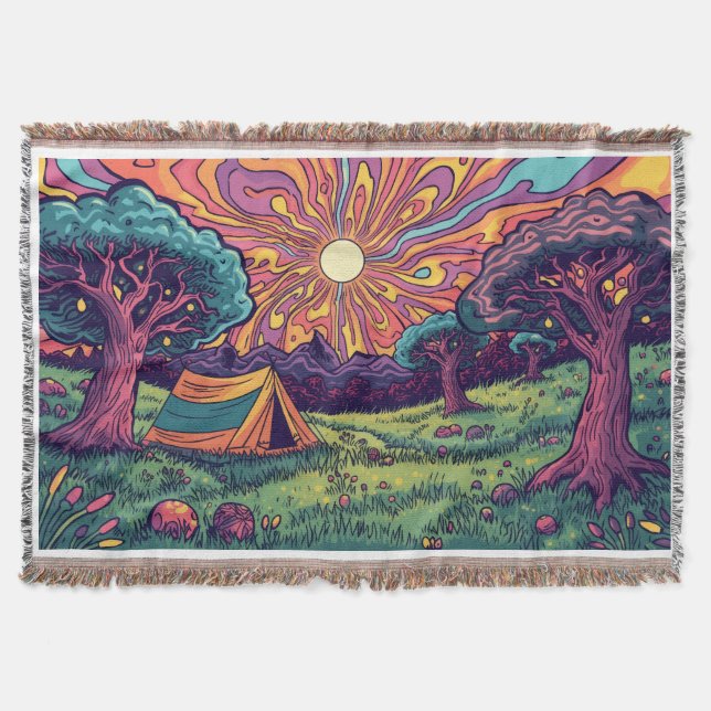Manta A camping design throw blanket (Anverso)