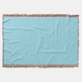 Manta A light blue and white checkered blanket 