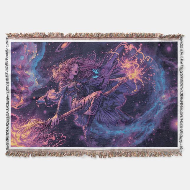 Manta A psycheldelic witch throw blanket (Anverso)