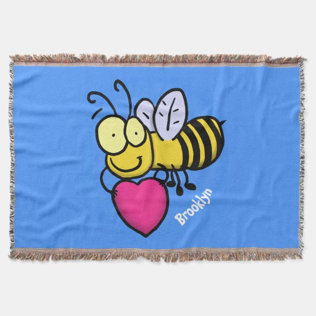 Manta Abeja graciosa y linda con ilustracion personaliza (Anverso)