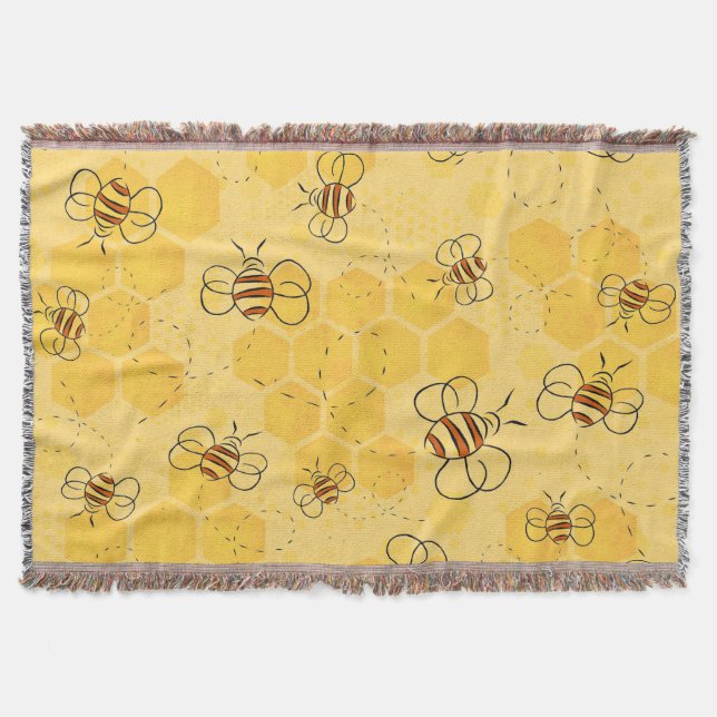 Manta Abeja Zumbando Abejas de Miel Lindas  (Anverso)