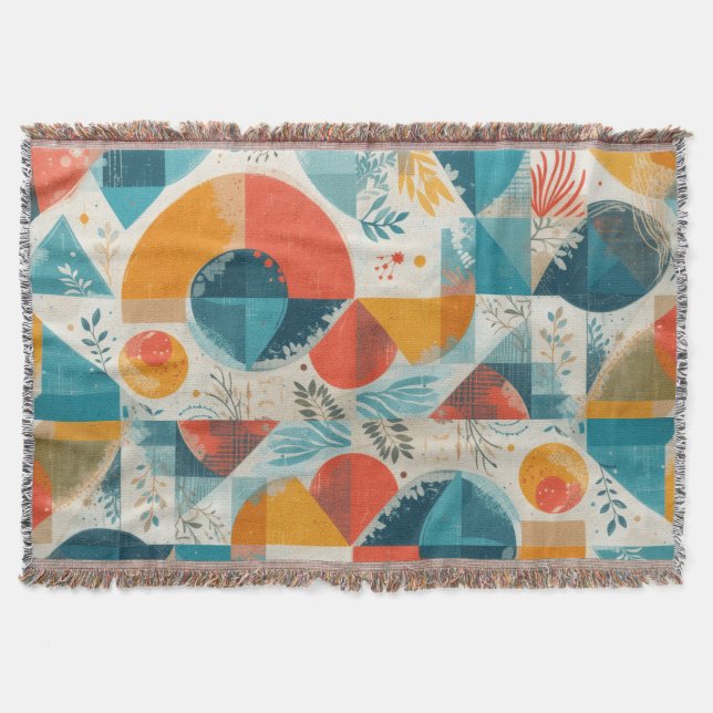 Manta Abstracción acuática gráfica (Anverso)