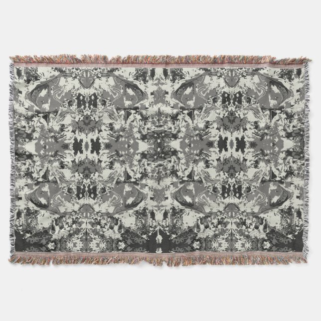 Manta Abstrack Black Pattern (Anverso)