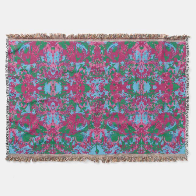 Manta Abstrack Patrón tropical exclusivo (Anverso)