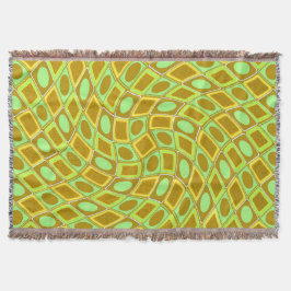 Manta Abstract geometric swirl retro lime pattern