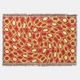 Manta Abstract geometric swirl retro pattern in red 