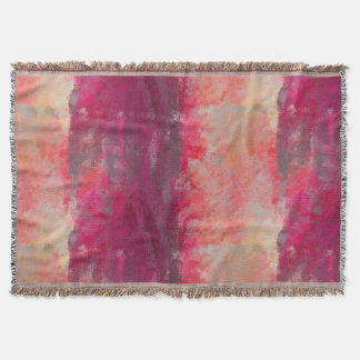 Manta abstract vintage painting in pink red