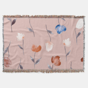 Manta Abstracto Acuarela Floral: Pastel Seamless.