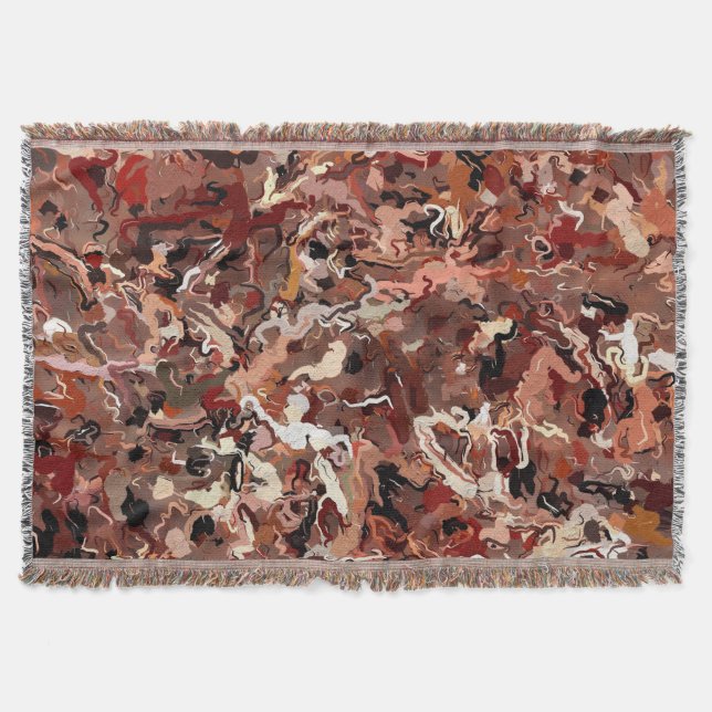 Manta Abstracto Agujas De Pino (Anverso)