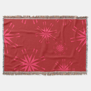 Manta abstracto de flor de estrella moderna de moda, roj