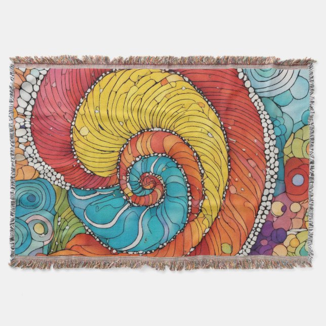 Manta Abstraktes Schnecken Muster, multicolor (Anverso)