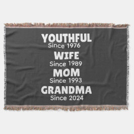 Manta Abuela Mamá Esposa Joven Personalizada Año 