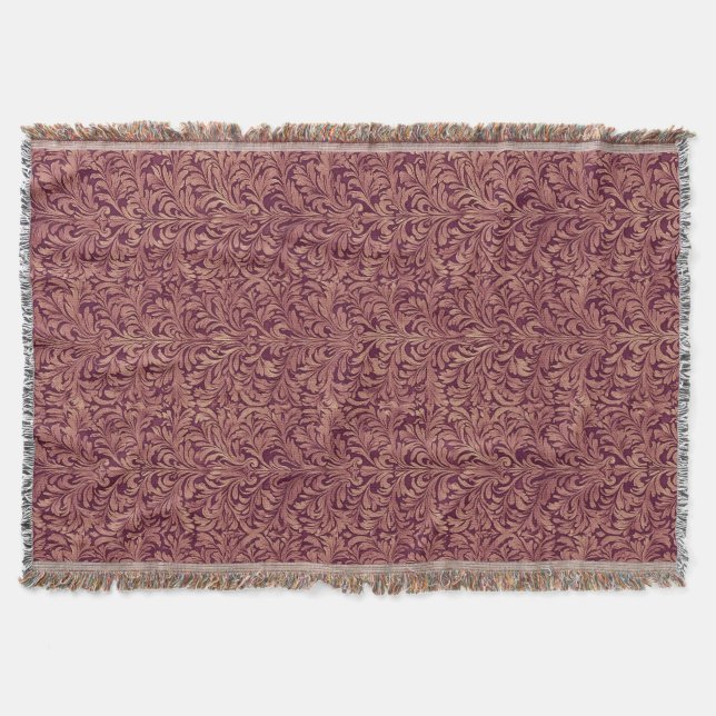 Manta Acanthus in Plum  (Anverso)