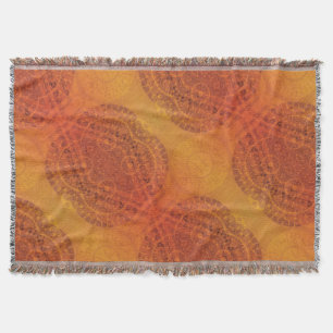 Manta Aceptación   Medallones del Boho amarillo Naranja 