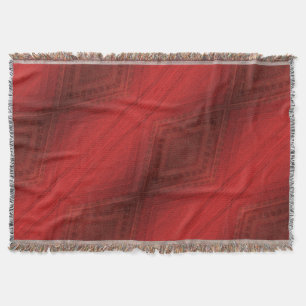 Manta Aceptación   Patrón de Boho Ecléctico Rojo