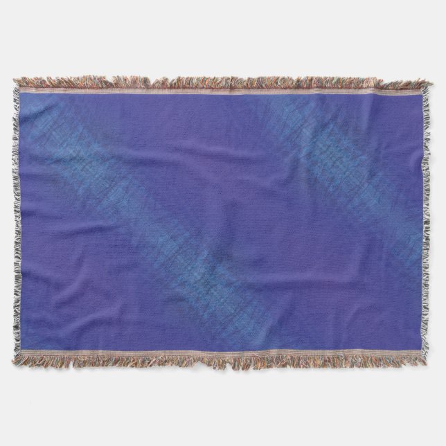 Manta Aceptación | Patrón Shibori Violeta Azul Índigo (Anverso)