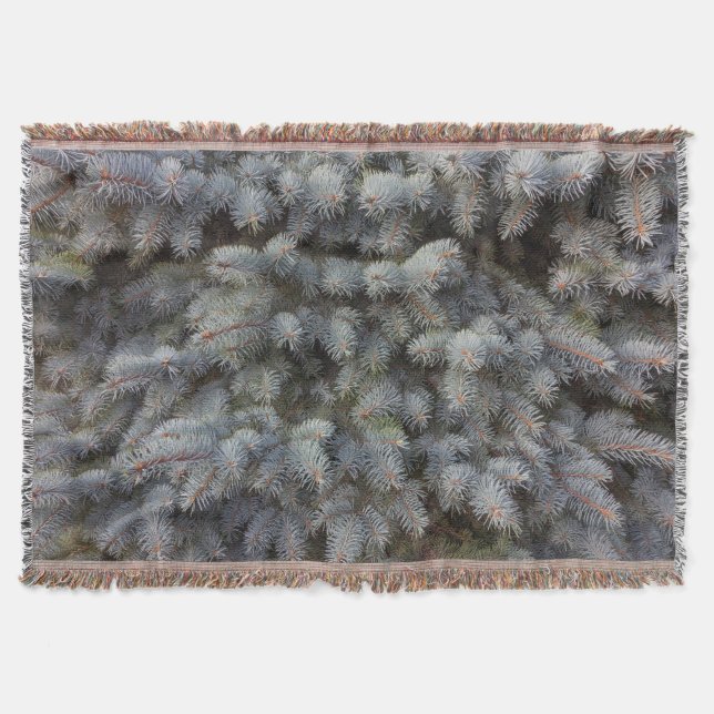 Manta Acero, gris, verde y azul de abeto elegante (Anverso)