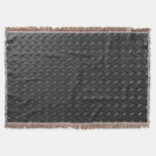 Manta Acero negro, textura metálica fluida.
