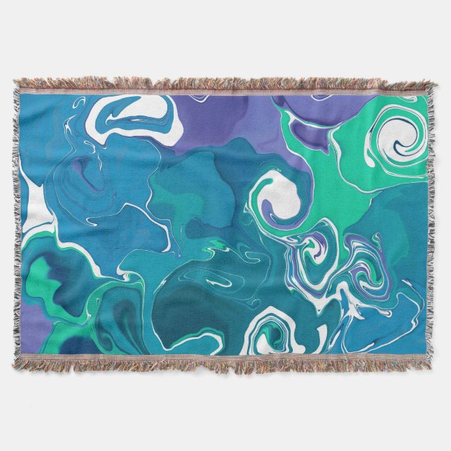 Manta Acogedor diseño de mármol Throw Blanket. (Anverso)