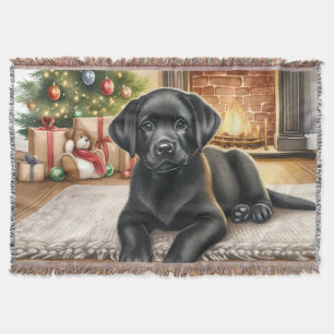 Manta Acogedores Navidades del amante de los perros del