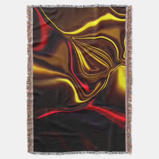 Manta Acos curvos dorados y rojos con partes oscuras (Frente vertical)