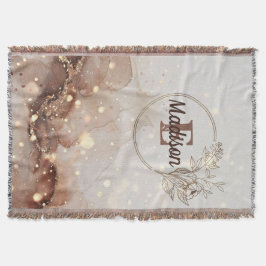 Manta Acuarela de mármol con acentos Purpurinas