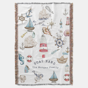 Manta Acuarela Nautical Elements Sailor