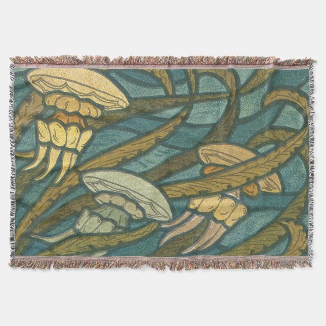 Manta Acuario de calamar y patrón amarillo (Anverso)