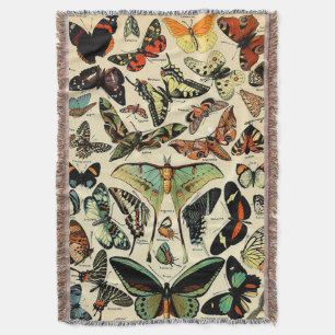 Manta Adolphe Millot Papillons Throw Blanket
