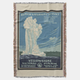 Manta Afiche de época del parque Yellowstone Old Faith