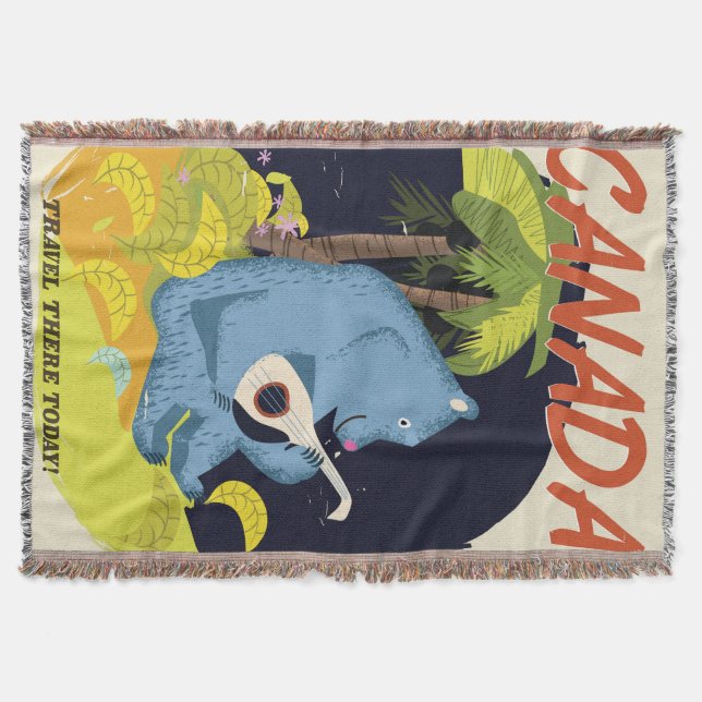 Manta Afiche de viaje de Canadá (Anverso)