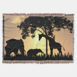 Manta africana del tiro del safari