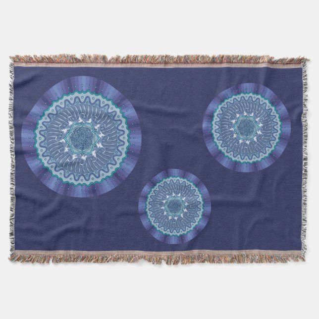 Manta Agua Mandala Throw Blanket (Anverso)
