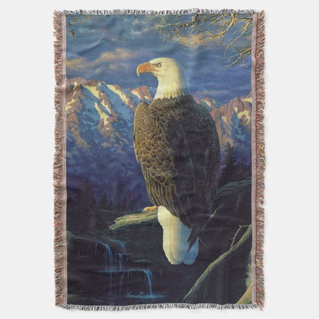 Manta Águila calva norteamericana (Frente vertical)