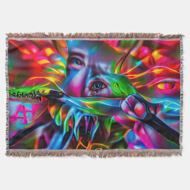 Manta Aichmofobia: Vivid Surreal Art (Anverso)