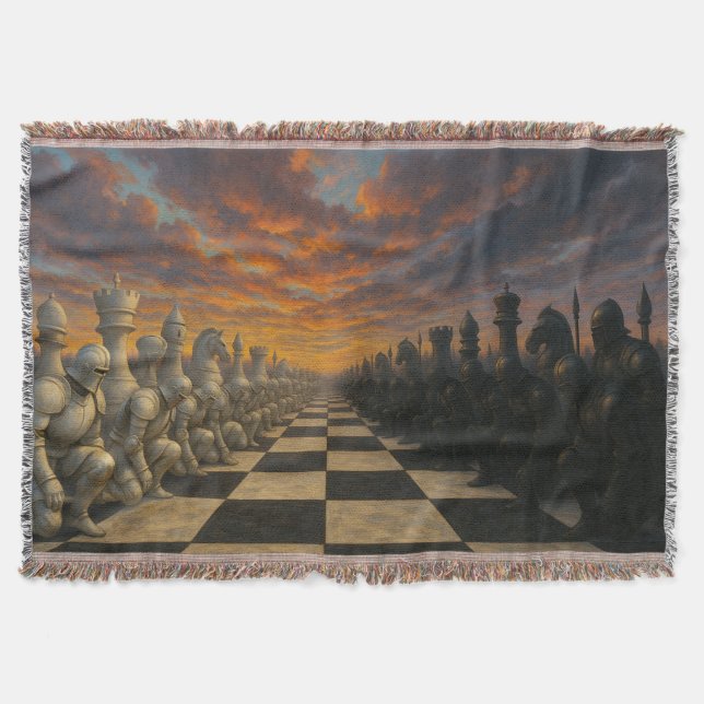 Manta Ajedrez Throw Blanket (Anverso)