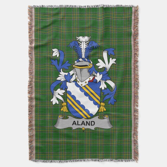 Manta Aland Coat de la familia irlandesa Crest Irlanda (Frente vertical)