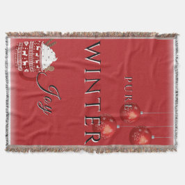 Manta Alegría pura de invierno con cacao y adornos navid