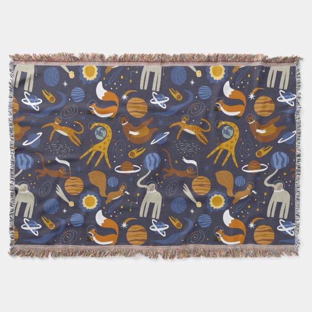 Manta Alfombra de la colección Animals Outer Space (Anverso)