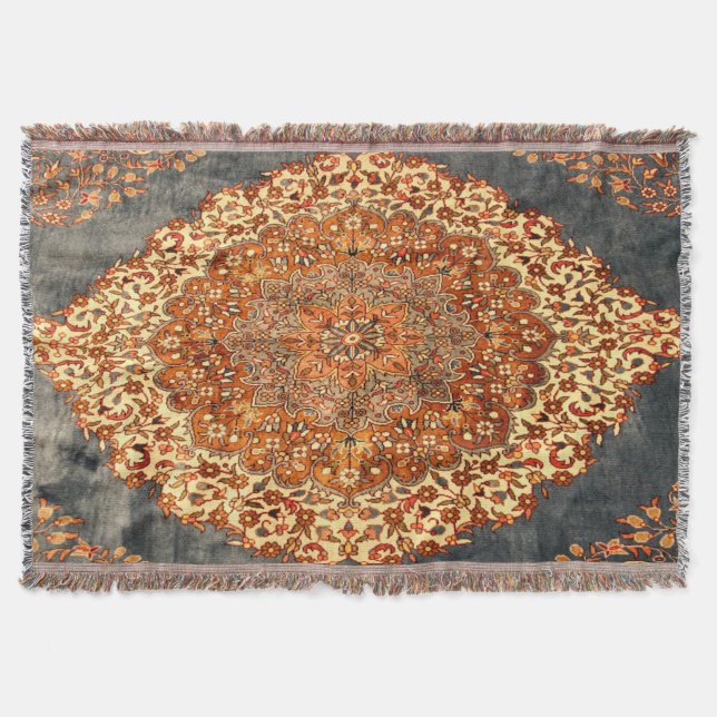 Manta Alfombra kilim turca oriental antigua persa (Anverso)