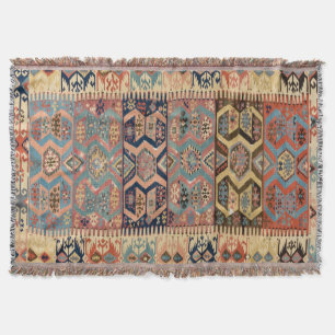 Manta Alfombra Oriental Persa Turca Antigua Kilim