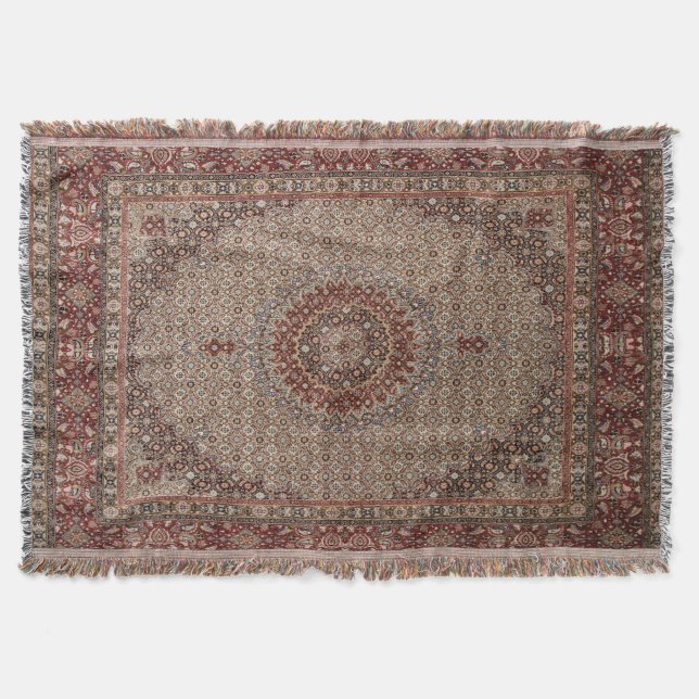 Manta Alfombra Oriental Turca Persa Vintage (Anverso)
