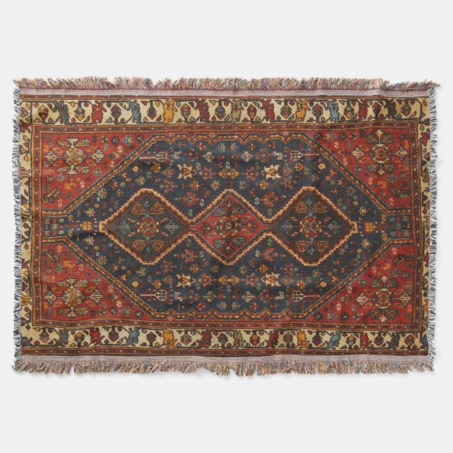 Manta Alfombra Persa Turca Antigua Oriental (Anverso)