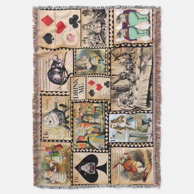Manta Alice In Wonderland Throw (Frente vertical)