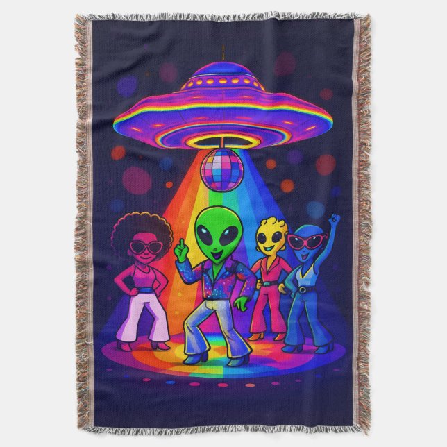 Manta Alien Disco UFO with Disco Dancing Aliens (Frente vertical)