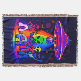 Manta Alien Disco UFO with Disco Dancing Aliens