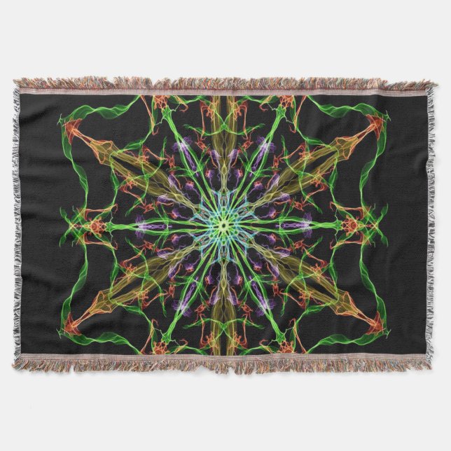 Manta Alien Spider Web Mandala | Regalos de araña (Anverso)