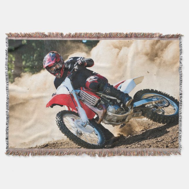 Manta almohada de lanzamiento de motocross (Anverso)
